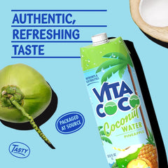Vita Coco Pineapple Coconut Water - 1 L (33.8 fl oz)Carton